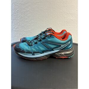 Salomon Wings Pro 2 Women's Blue Jay/Fog Blue/Lava Orange Trail Running Shoe 7